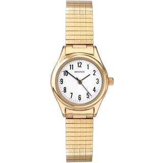 Sekonda Classic Quartz White Dial Gold PVD Expander Stainless Steel Bracelet Ladies Watch 4602
