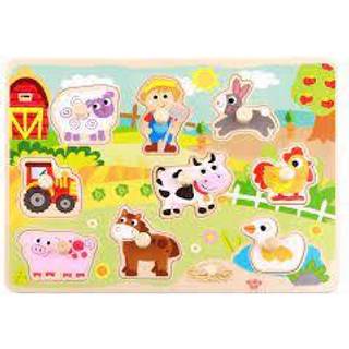 Tooky Toy: Træ puslespil - Bondegård