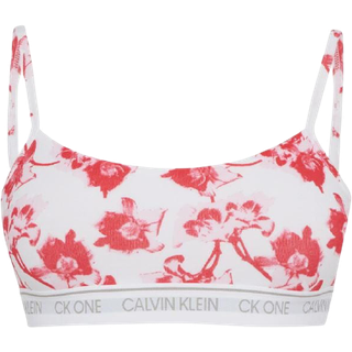 Calvin Klein One Cotton Bralette - White Pattern-2 - Small