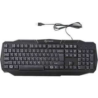 Nedis - Wired Gaming Keyboard | USB 2.0 | Membrane Nøgler | LED | US international | US layout | USB Drevet | Strømkabellængde: 1.50 m | Gaming - GKBD100BKUS