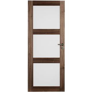 Fransk dør fra Swedoor, Unique GW03L, Valnød, Advance-line, 72,5 X 194 - M8X20
