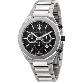 Maserati Stile Quartz Black Chronograph Dial Steel Bracelet Men's Watch R8873642004