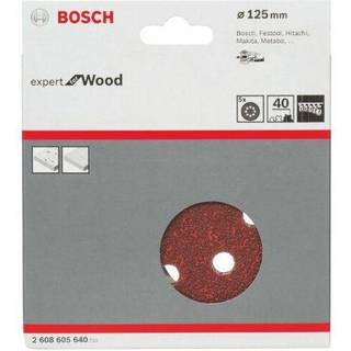 Bosch Slibebladad 125 Røk40/5stk - 2608605640 ✓ På lager - klar til levering og afhentning