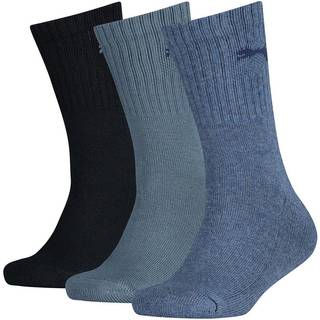 PUMA Junior Sport Socks Women (3-Pack), Kids, Denim Blue, 31-34