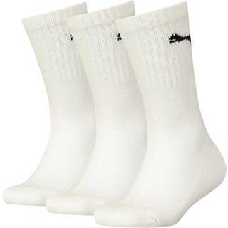 Puma Junior Sport Socks (3-Pack), White, Size 27-30, Clothing - White - 27-30
