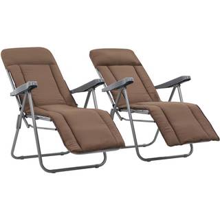 Sammenfoldelige Havestole Med Hynder - Sort