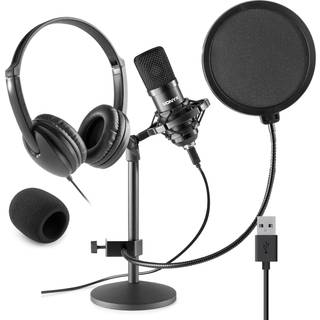 USB Studio Mikrofon sæt - Sort TILBUD NU