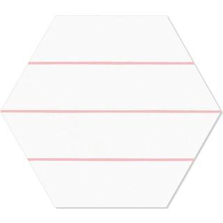 Hexagon Klinker Porto Hex 25 Rosa Linje2 25x22 cm