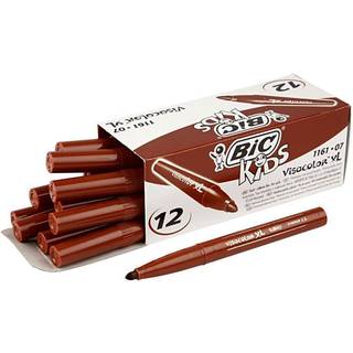 BIC Visa Color Tusch Mellem Brun 3 mm - 12 stk.