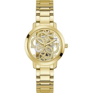 GUESS GW0300L2 Quattro Clear Gold Plated Bracelet Watch - W96299