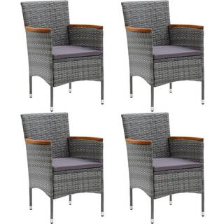 Havestole Polyrattan - Grå