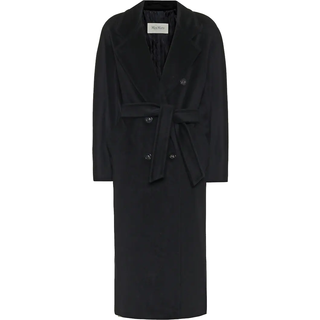 Max Mara Madame wool and cashmere wrap coat - black - XXS