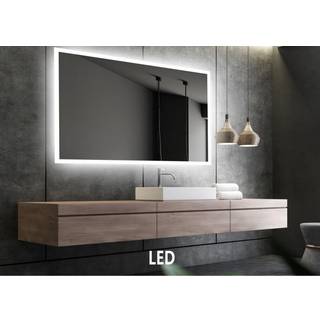 Nordic Bad Mie 1 firkantet LED-spejl, 160 x 80 cm