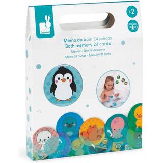 Janod Bath Memory huskespil til badekar Animals 2 y+ 24 stk. - 24 stk.