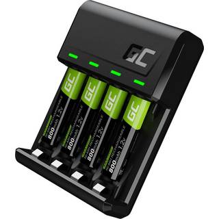 Green Cell GC VitalCharger & 4x AAA HR03 800mAh genopladelige batterier