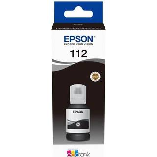 Epson Ink/112 EcoTank Pigment Black Bottle - Blækrefill Sort