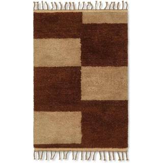 Mara Knotted Rug - Dark Brick/Off-White - 120 x 180 cm
