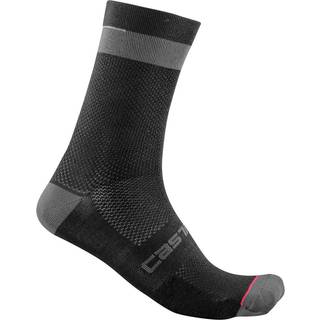 Castelli Alpha 18 cykelstrømper sort/mørkegrå - Skostørrelse 35-39