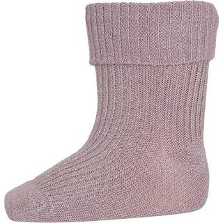 MP Denmark - MP Viscose Ida Glitter Rib Ankelstrømper - Wood Rose - 15-16