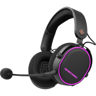 DELTACO DH420 Trådløs Gaming Headset - RGB - USB-C - Sort