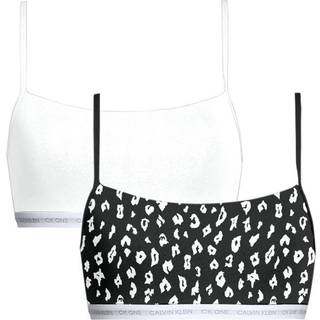 Calvin Klein 2-pak One Cotton Unlined Bralette - Black/White - X-Small