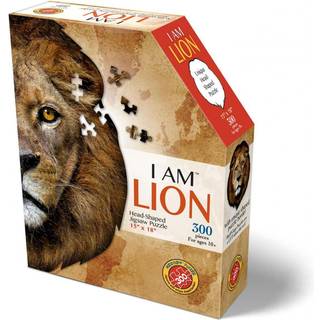 E11EVEN LLC MADD CAPP -PUZZLES - I AM Lion - 300 stykker - Dyreformet puslespil (6016)