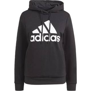 LOUNGEWEAR Essentials Logo Fleece hættetrøje - Black / White - M