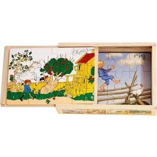 Astrid Lindgren - 4 træpuslespil i trææske