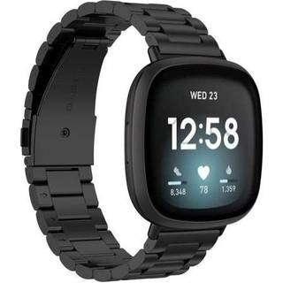 Armbånd Rustfrit stål Fitbit Versa 3 - Sort