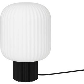 Bordlampe Lolly sort metal & opal glas