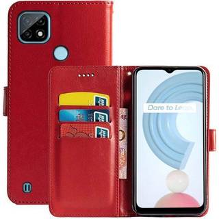 Wallet Cover 3-kort Realme C21  - brun