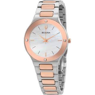 Bulova 98R274 Hvid/Rosaguldtonet stål Ø32 mm