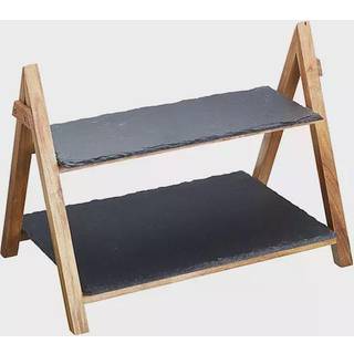 2-lags serveringsfad, 40 x30 cm, skifer - Kitchen Craft
