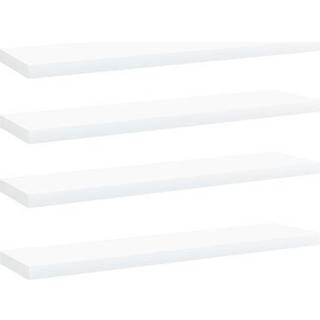 boghylder 4 stk. 40x10x1,5 cm konstrueret træ sort