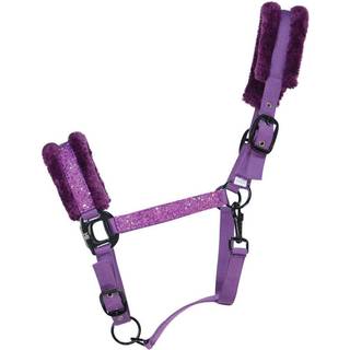 Hy Equestrian Dazzle grime med plys - Gunmetal Grey, Pony