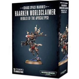 Warhammer 40K - Space Marine du Chaos Haarken Worldclaimer Herald fra Apocalypse