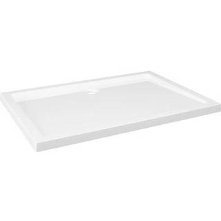 brusekar 80x110 cm ABS rektangulært hvid