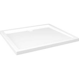 brusekar 80x90 cm ABS rektangulært hvid