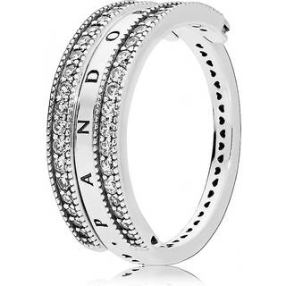Pandora Flipping Hearts of PANDORA Ring - 48 - Silver