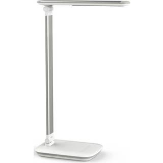 LED-bordlampe MAULjazzy, hvid, højde 43 cm, dæmpbar USB-port