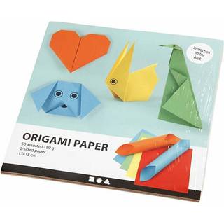 Origamipapir 15x15 cm - 10 ark i klare farver