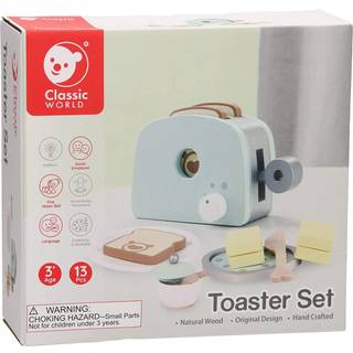Classic World Toaster sæt med tilbehør - Træ legetøj