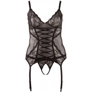 Cottelli - Sort blonde-bh med bånd (sort) - XXL