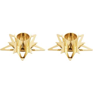 Georg Jensen Classic Christmas lysestager 2 stk. guldbelagt