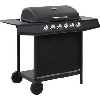 gasgrill med 6 madlavningszoner stål sort