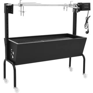 elektrisk grill med rotisserie rustfrit stål