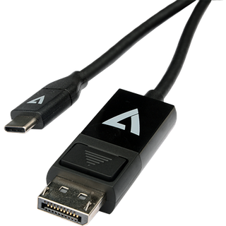 V7 24 pin USB-C han -> 20 pin DisplayPort han 2 m Sort