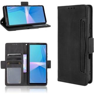 Wallet Stand Flip-telefonetui til Sony Xperia 10 III - Sort