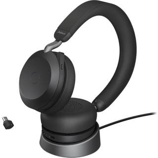 Jabra 27599-989-889 hovedtelefoner/headset Kabel & trådløs Opkald/musik USB Type-C Bluetooth Opladningsstativ Sort