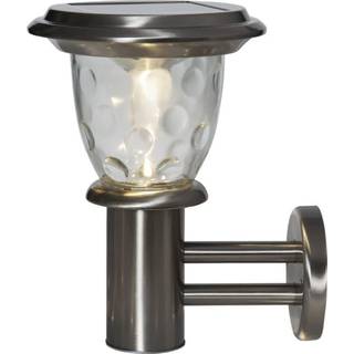 Star Trading - Solar Cell Lighting - Solar Cell Wall Lighting Pireus - Rustfrit stål - 27 cm